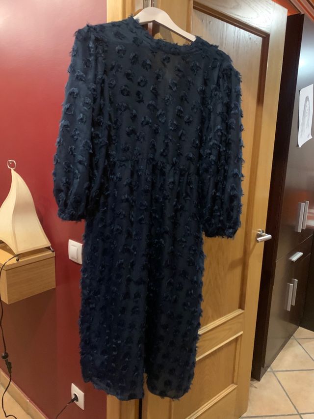 Vestido azul marino largo