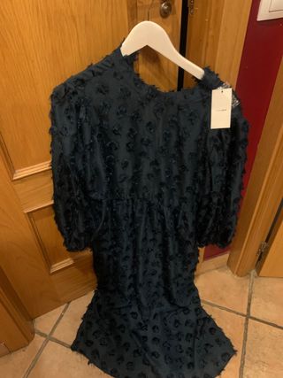 Vestido azul marino largo