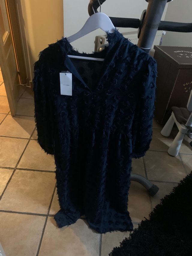 Vestido azul marino largo