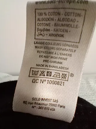 Camiseta Paris Mujer Negra