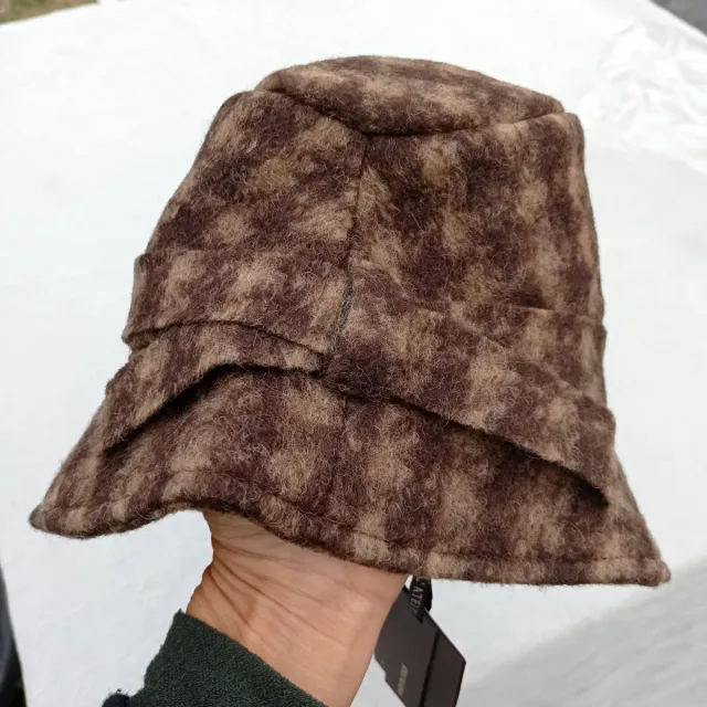 Cappello lana marrone scozzese