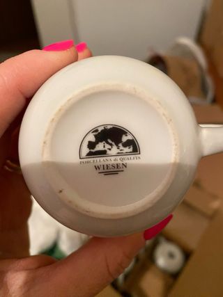 Set 6 Tazzine Caffè con Piattini Decorati