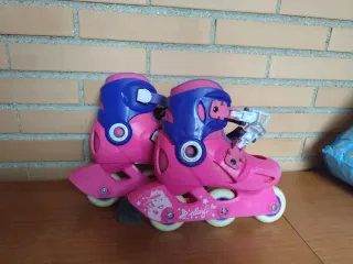 Patines en línea rosas para niña talla 26-28