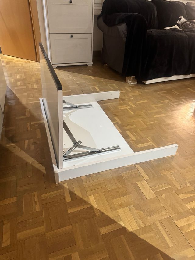 Mesa abatible cocina blanca