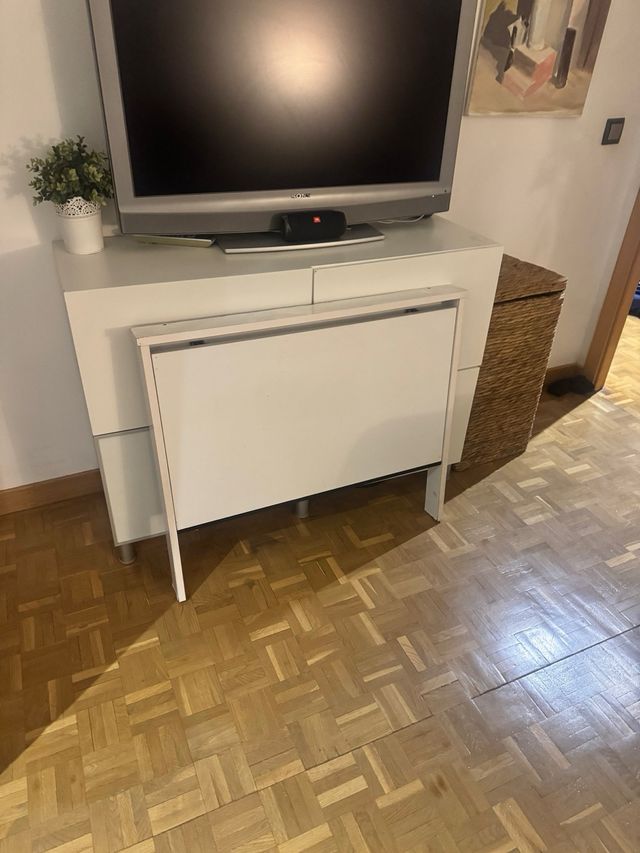 Mesa abatible cocina blanca