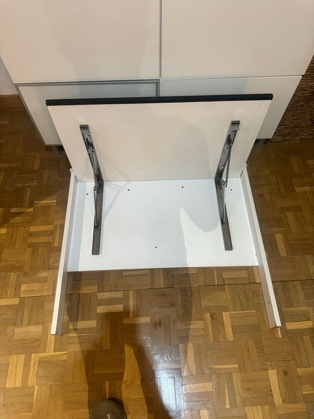 Mesa abatible cocina blanca