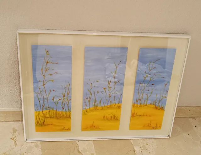 Trittico paesaggistico moderno Cuadro 70x52 cm