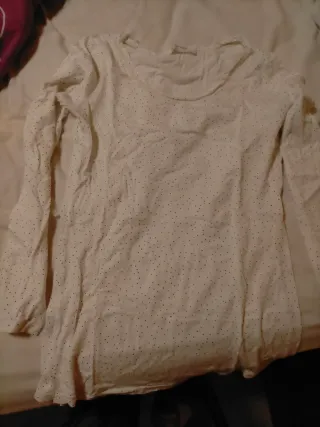 Camiseta Promod beige manga larga