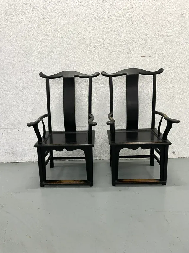 Sillon Chino Yugo Madera Negra