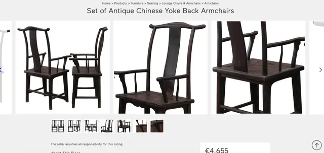 Sillon Chino Yugo Madera Negra