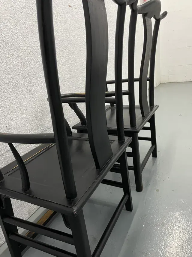 Sillon Chino Yugo Madera Negra