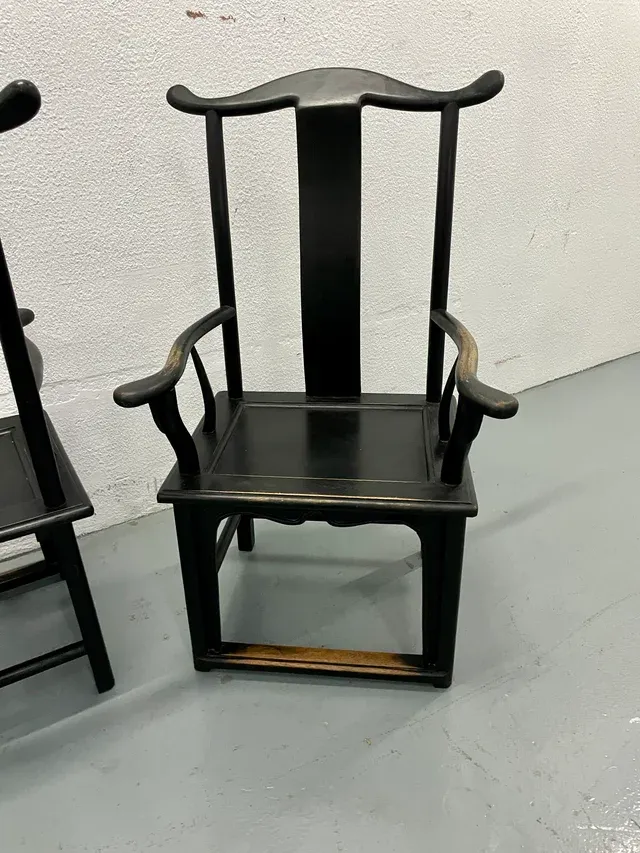 Sillon Chino Yugo Madera Negra