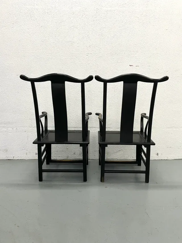 Sillon Chino Yugo Madera Negra