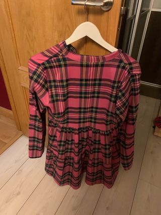 Vestido cuadros rosa