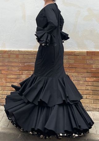 Traje de Flamenca Negro Talla 40