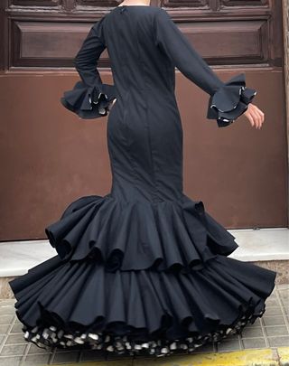 Traje de Flamenca Negro Talla 40