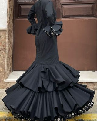Traje de Flamenca Negro Talla 40