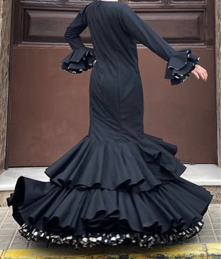 Traje de Flamenca Negro Talla 40