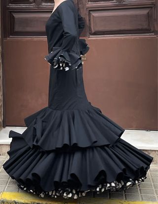 Traje de Flamenca Negro Talla 40