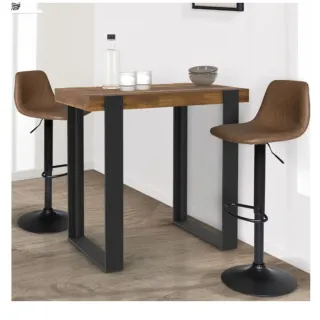 Tavolo alto da cucina in legno e metallo