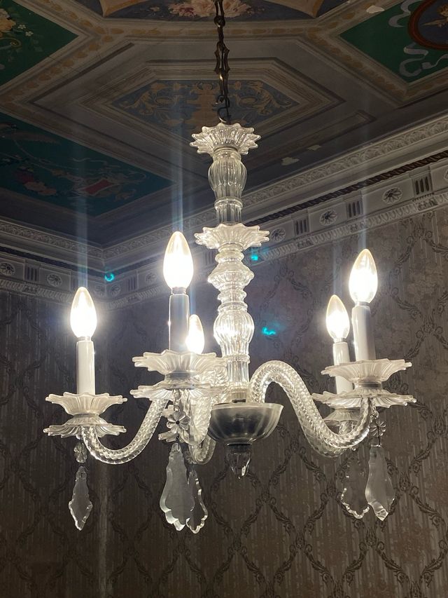 Lámpara de araña de cristal