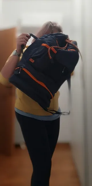 Sacca mono spalla No Limits blu e arancio