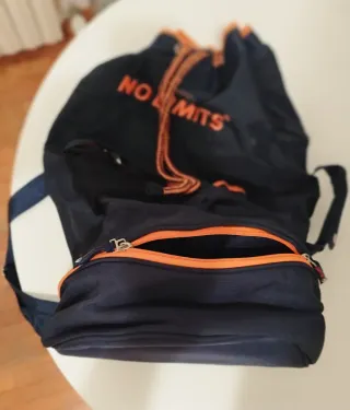 Sacca mono spalla No Limits blu e arancio