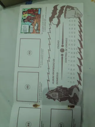 Álbum Cropan Ríete del Miedo Chocostein 12 cromos