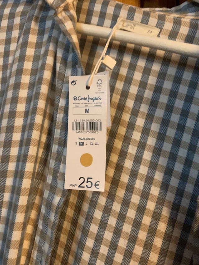 Vestido largo cuadros gris y blanco