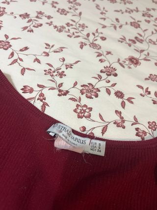 Camiseta burdeos manga larga