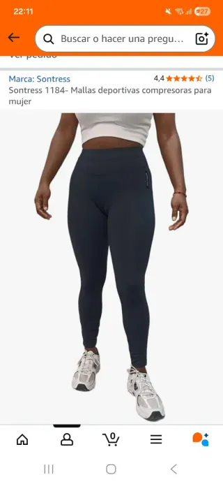 Mallas Sontress Negras Compresoras Mujer