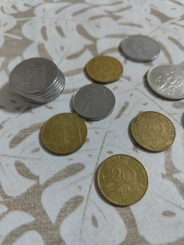 Lote monedas francesas e italianas
