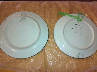Juego de 2 Platos Decorativos Cerámica