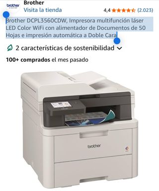 Impresora Multifunción Brother DCPL3560CDW Láser