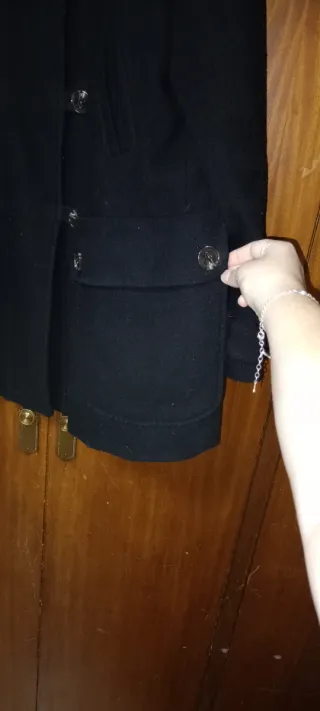 Abrigo negro Unit talla L/XL