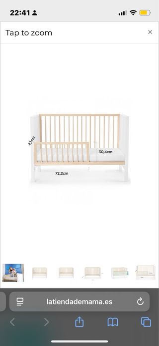 Cuna Kinderkraft Mia Blanca Convertible