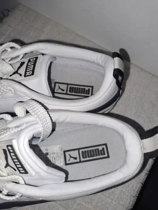 Zapatillas Puma Mujer Blancas y Negras