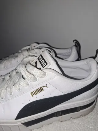 Zapatillas Puma Mujer Blancas y Negras