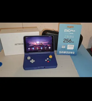 Consola Retroid Flip 2 Azul + MicroSD 256GB