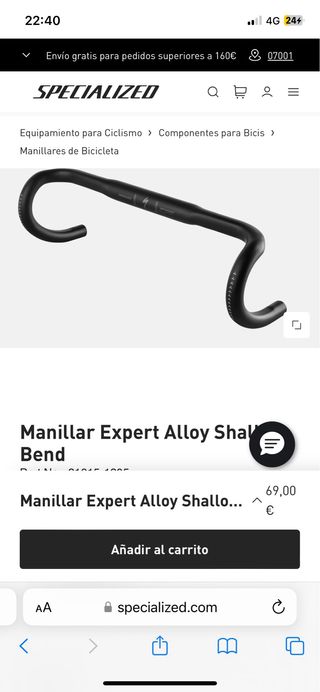 Manillar Specialized Expert 42cm