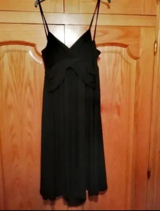 Vestido negro midi Nochevieja Talla 40