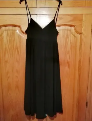 Vestido negro midi Nochevieja Talla 40