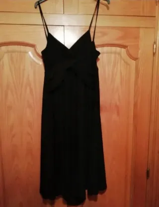Vestido negro midi Nochevieja Talla 40