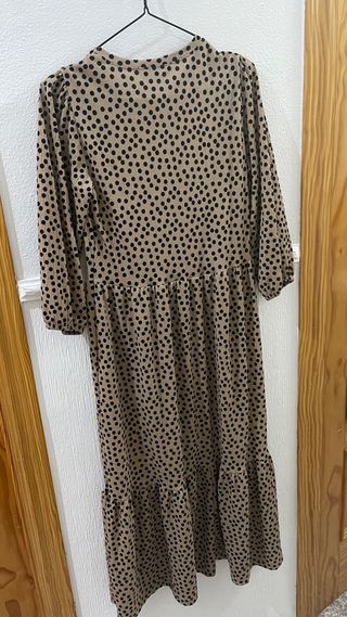 Vestido Stradivarius lunares marrón