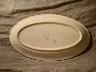 Esparraguera antigua de porcelana San Claudio