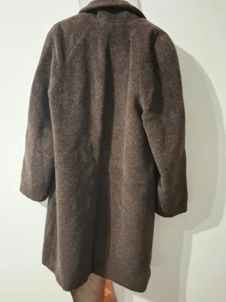 Abrigo de lana marrón