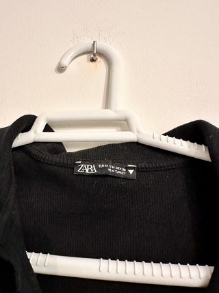 Vestido Polo Zara Negro Talla M