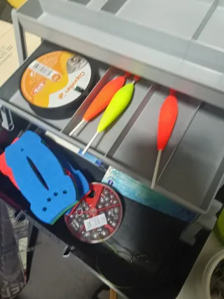 Equipo pesca tres carretes mitchell