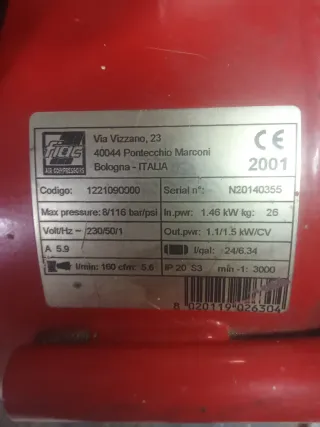 Compresor de aire con 30m de manguera