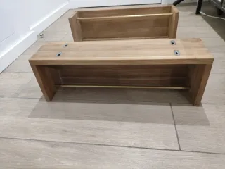 Scaffali/Porta asciugamani in legno e metallo